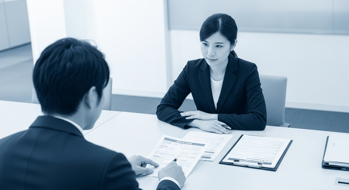 求人票を見ながら転職エージェントに相談する柔道整復師のイメージ