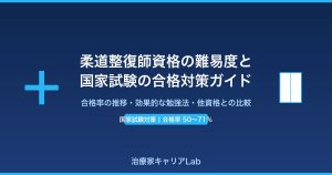 柔道整復師資格の難易度と国家試験の合格対策ガイド